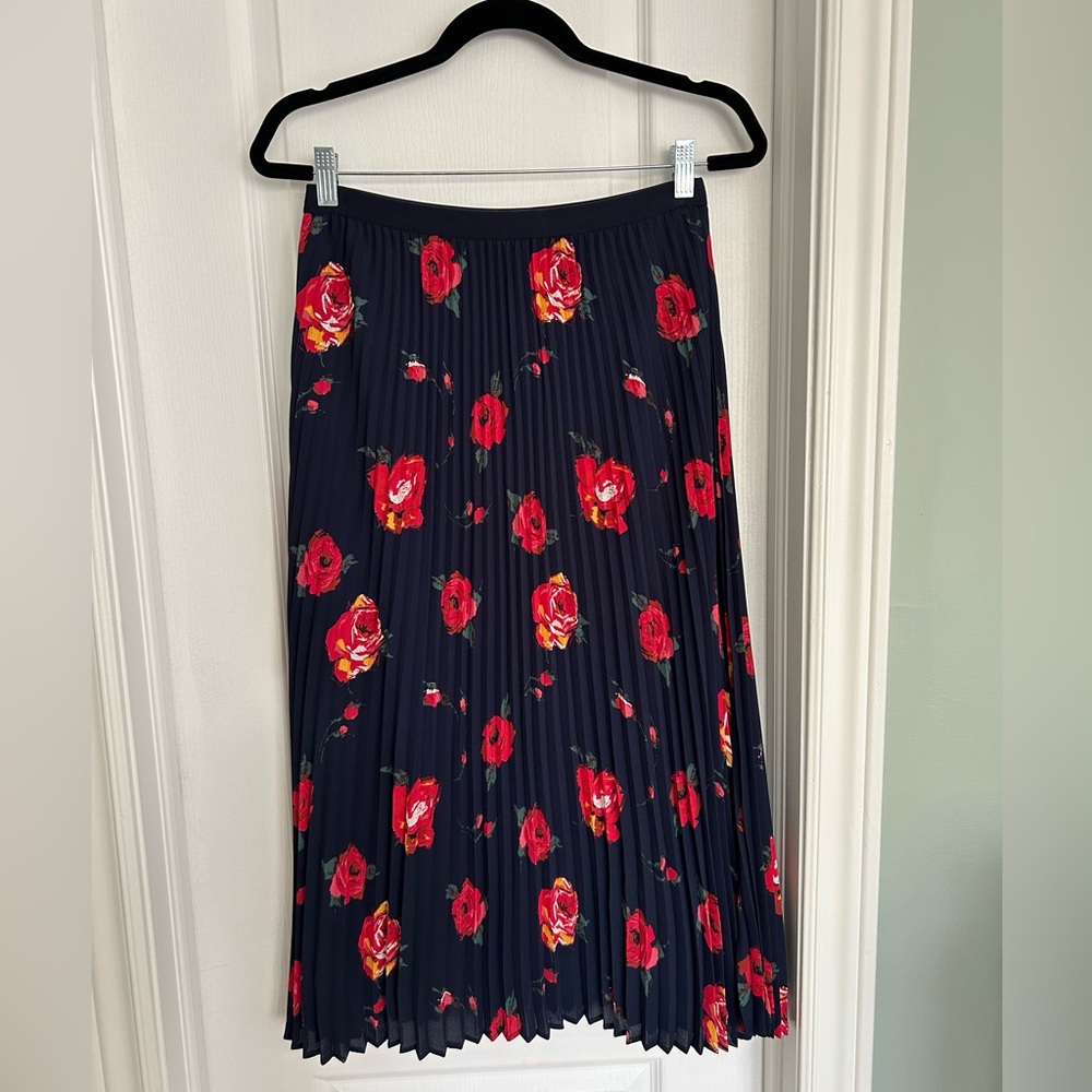 Babaton Jude Floral Pleated Midi Skirt